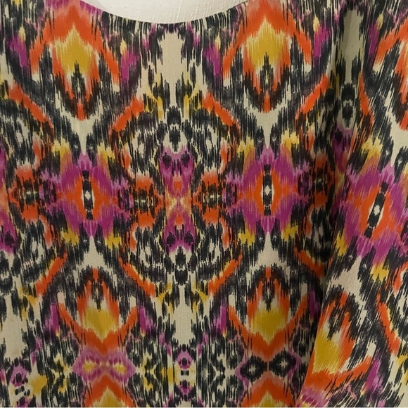 PAPER CRANE printed Double layer Strappy Cami top size medium boho orange pink - Picture 3 of 8